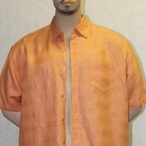 Havanera Co. Men's Orange Casual Button Down Shirt